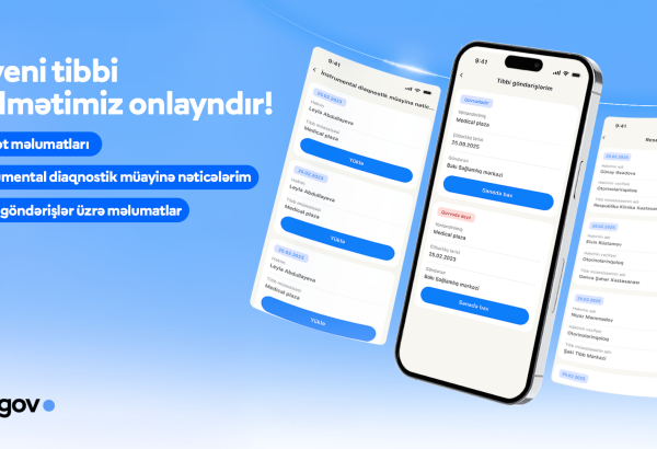 Daha üç tibbi məlumat “mygov” platformasına inteqrasiya olunub