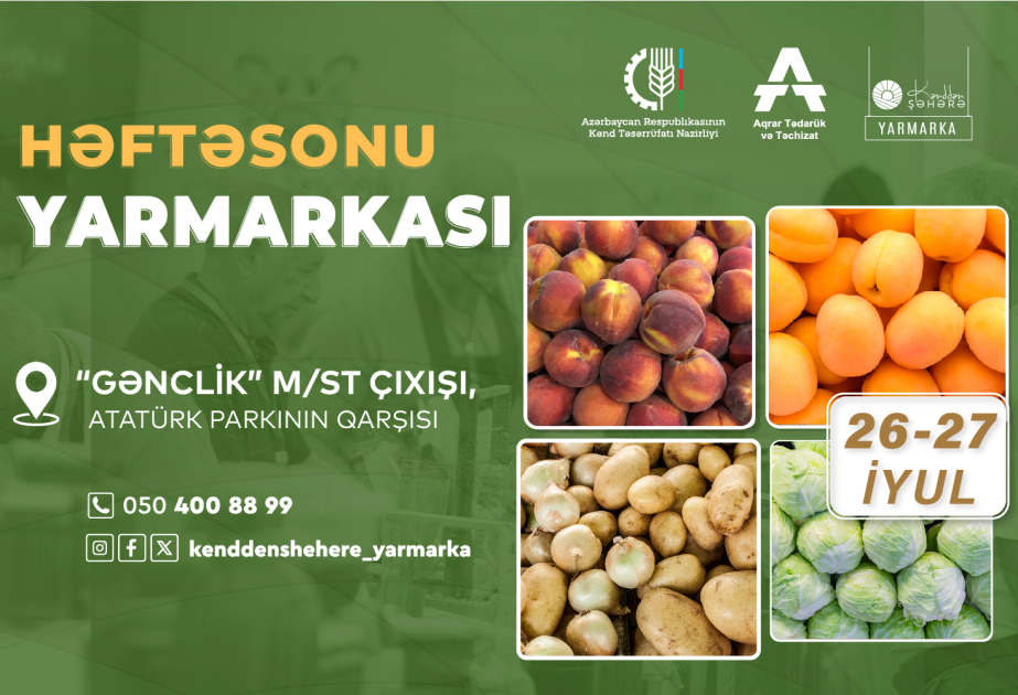 Paytaxtda növbəti “Kənddən Şəhərə” həftəsonu yarmarkası təşkil olunacaq
