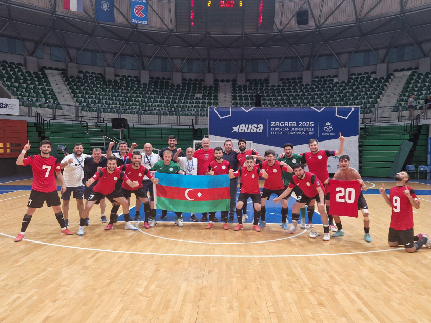 Azərbaycan komandası Avropa Universitetləri Futzal Çempionatının final mərhələsinə yüksəlib