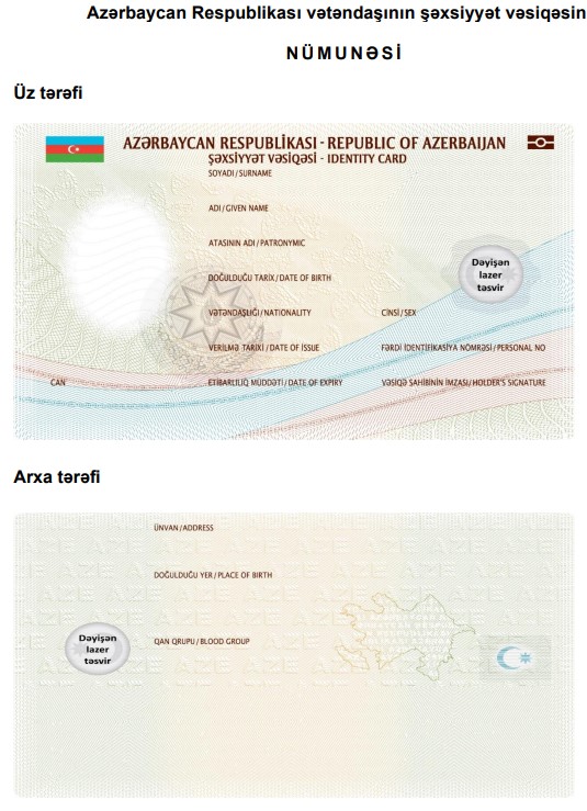 Azərbaycanda şəxsiyyət vəsiqəsinə yeni məlumatlar əlavə ediləcək (FOTO)