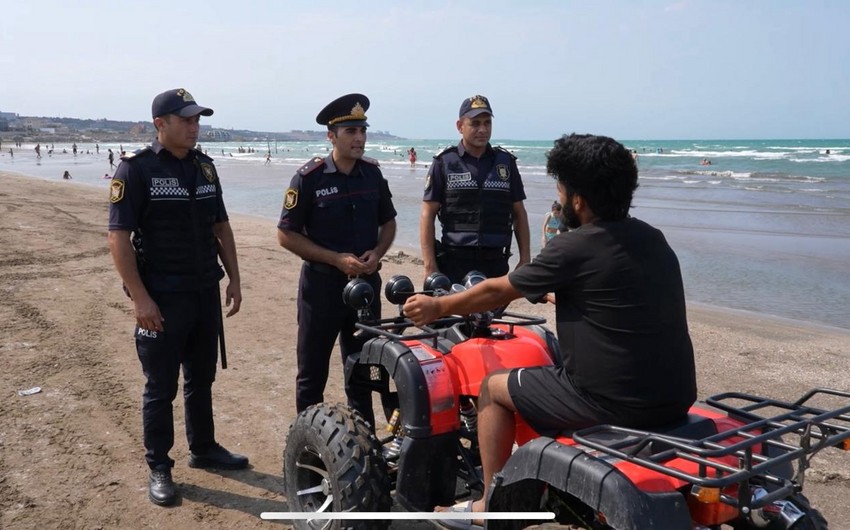 Polis çimərliklərdə profilaktik tədbirləri davam etdirir