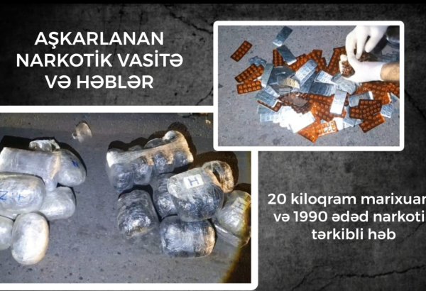 Lerikdə əməliyyat: 20 kiloqram narkotik vasitə aşkarlanıb (FOTO)