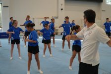 Bakıda batut gimnastikası üzrə təlim-məşq toplanışı keçirilir (FOTO)