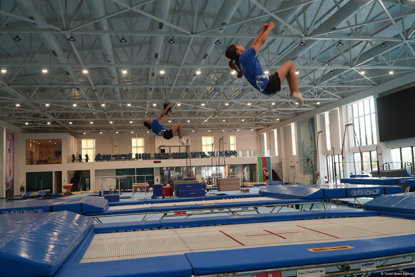 Bakıda batut gimnastikası üzrə təlim-məşq toplanışı keçirilir (FOTO)