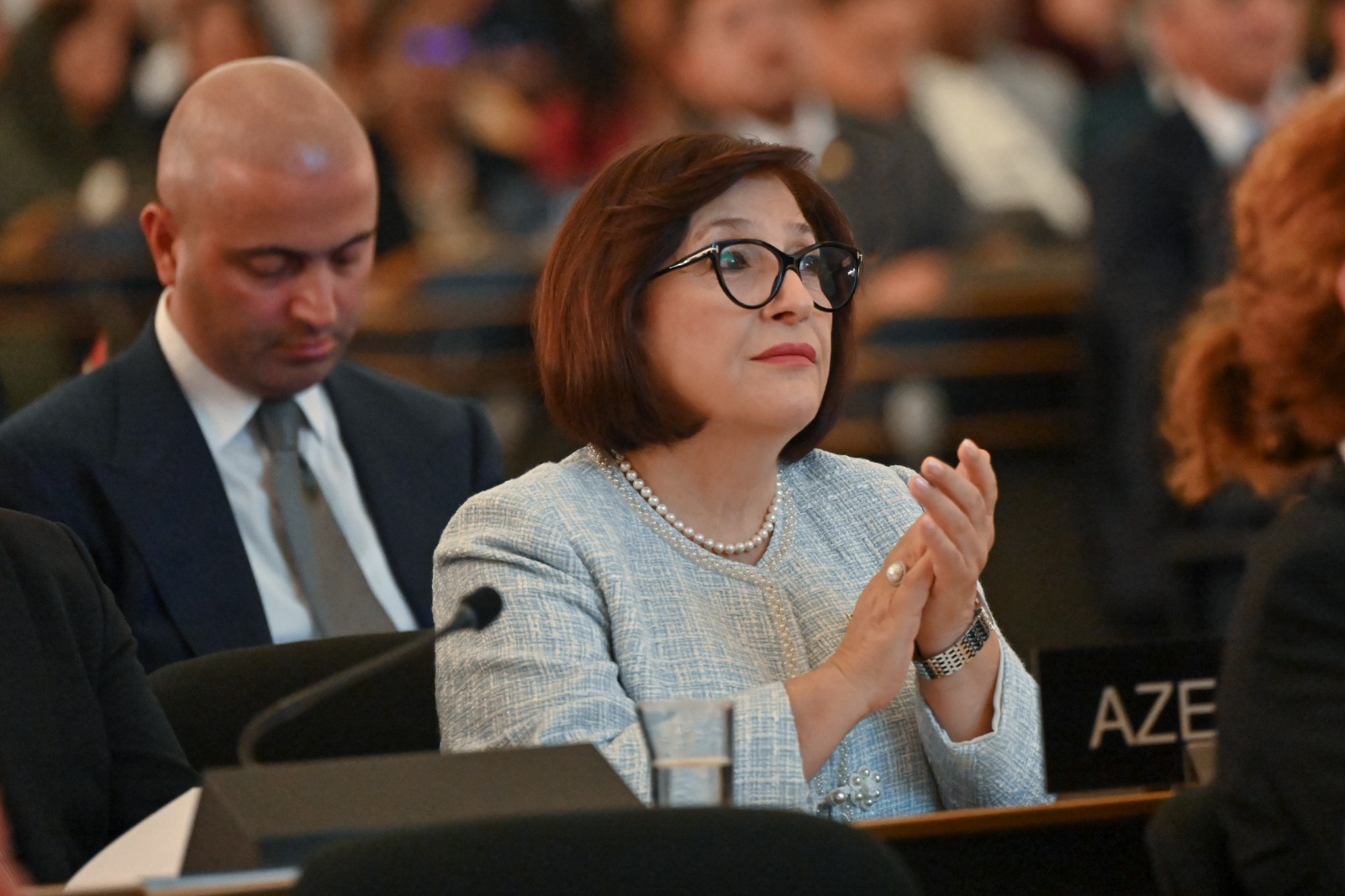 Sahibə Qafarova Parlament Sədrlərinin VI Dünya Konfransında çıxış edib (FOTO)