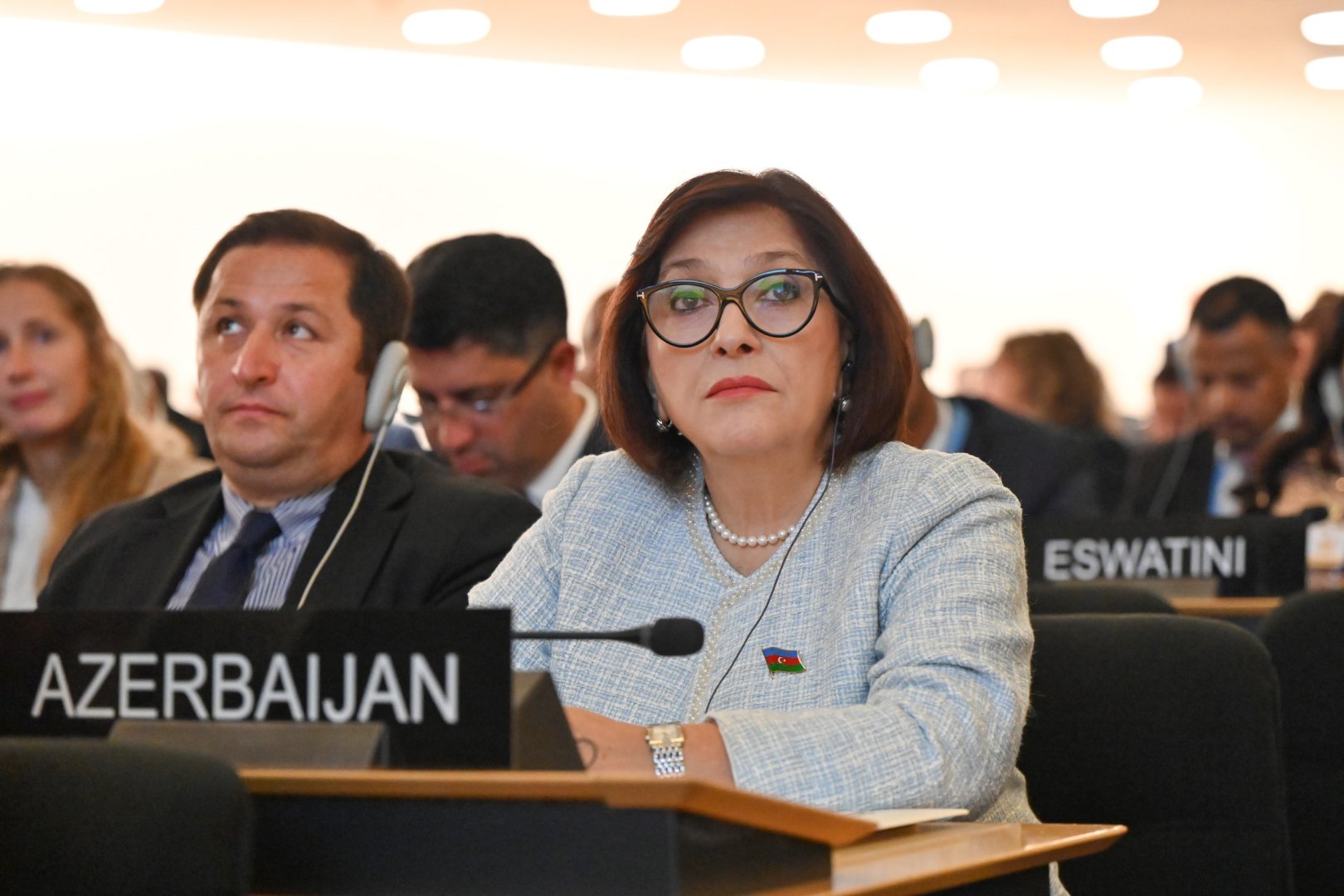 Sahibə Qafarova Parlament Sədrlərinin VI Dünya Konfransında çıxış edib (FOTO)