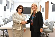 Sahibə Qafarova Cenevrədə bir sıra ölkələrin parlament sədrləri ilə görüşlər keçirib (FOTO)