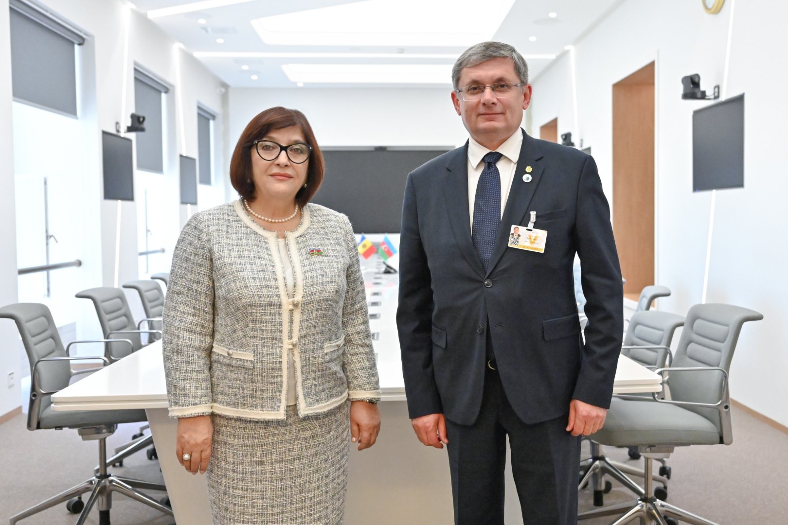 Sahibə Qafarova Cenevrədə bir sıra ölkələrin parlament sədrləri ilə görüşlər keçirib (FOTO)