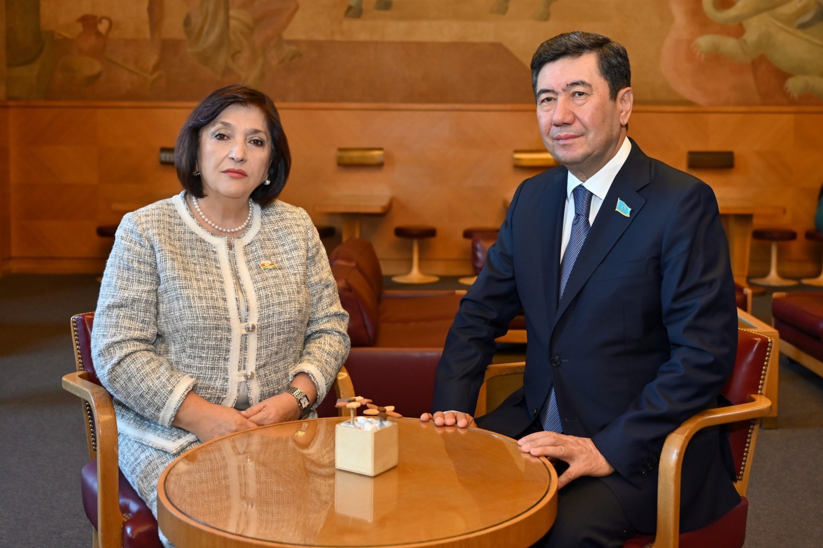 Sahibə Qafarova Cenevrədə bir sıra ölkələrin parlament sədrləri ilə görüşlər keçirib (FOTO)