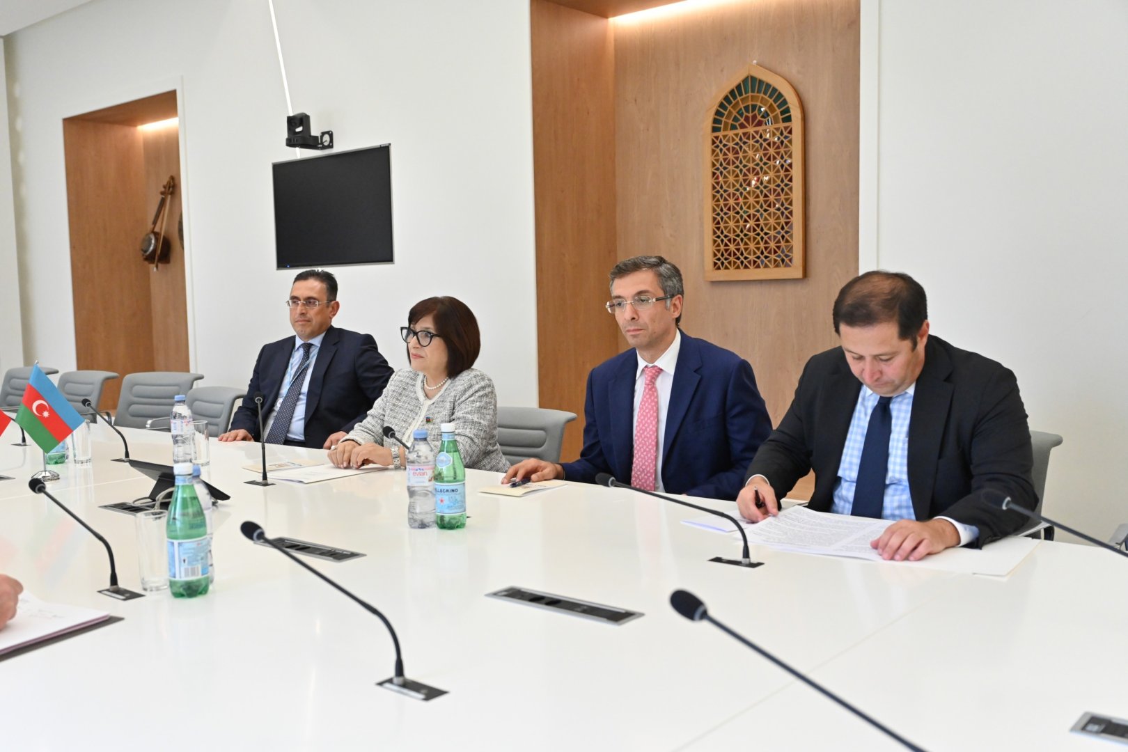 Sahibə Qafarova Cenevrədə bir sıra ölkələrin parlament sədrləri ilə görüşlər keçirib (FOTO)