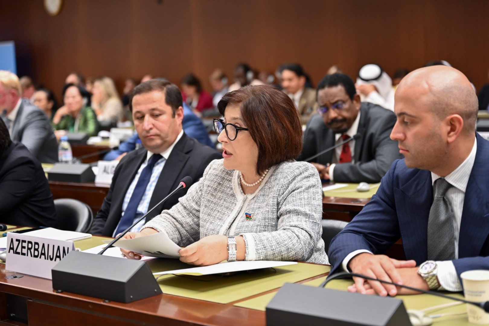 Sahibə Qafarova Parlament Sədrlərinin VI Dünya Konfransı çərçivəsində keçirilən panel müzakirəsində çıxış edib (FOTO)
