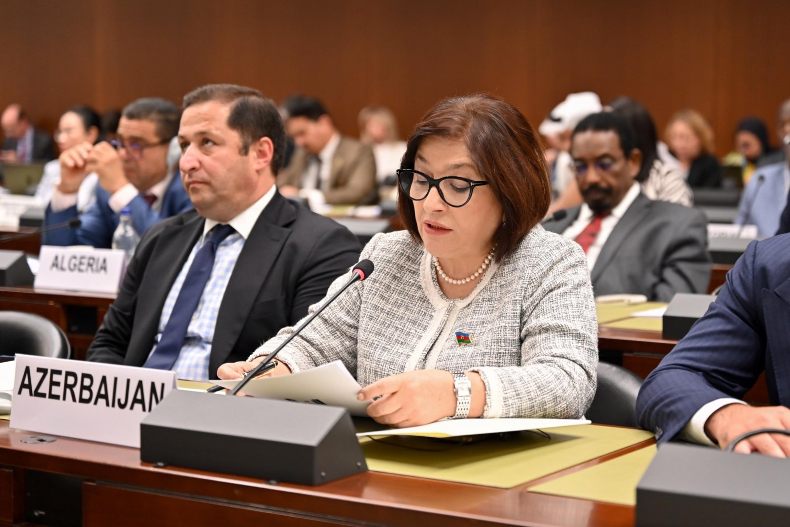 Sahibə Qafarova Parlament Sədrlərinin VI Dünya Konfransı çərçivəsində keçirilən panel müzakirəsində çıxış edib (FOTO)