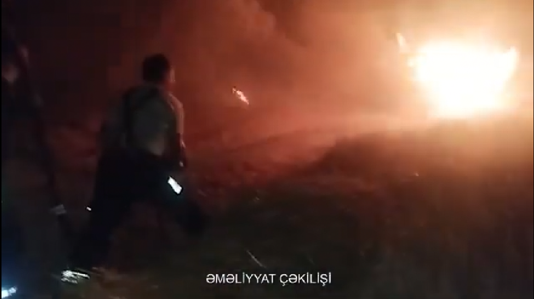 Şəkidə mürəkkəb relyefli dağlıq ərazidə yanğın olub (VİDEO)