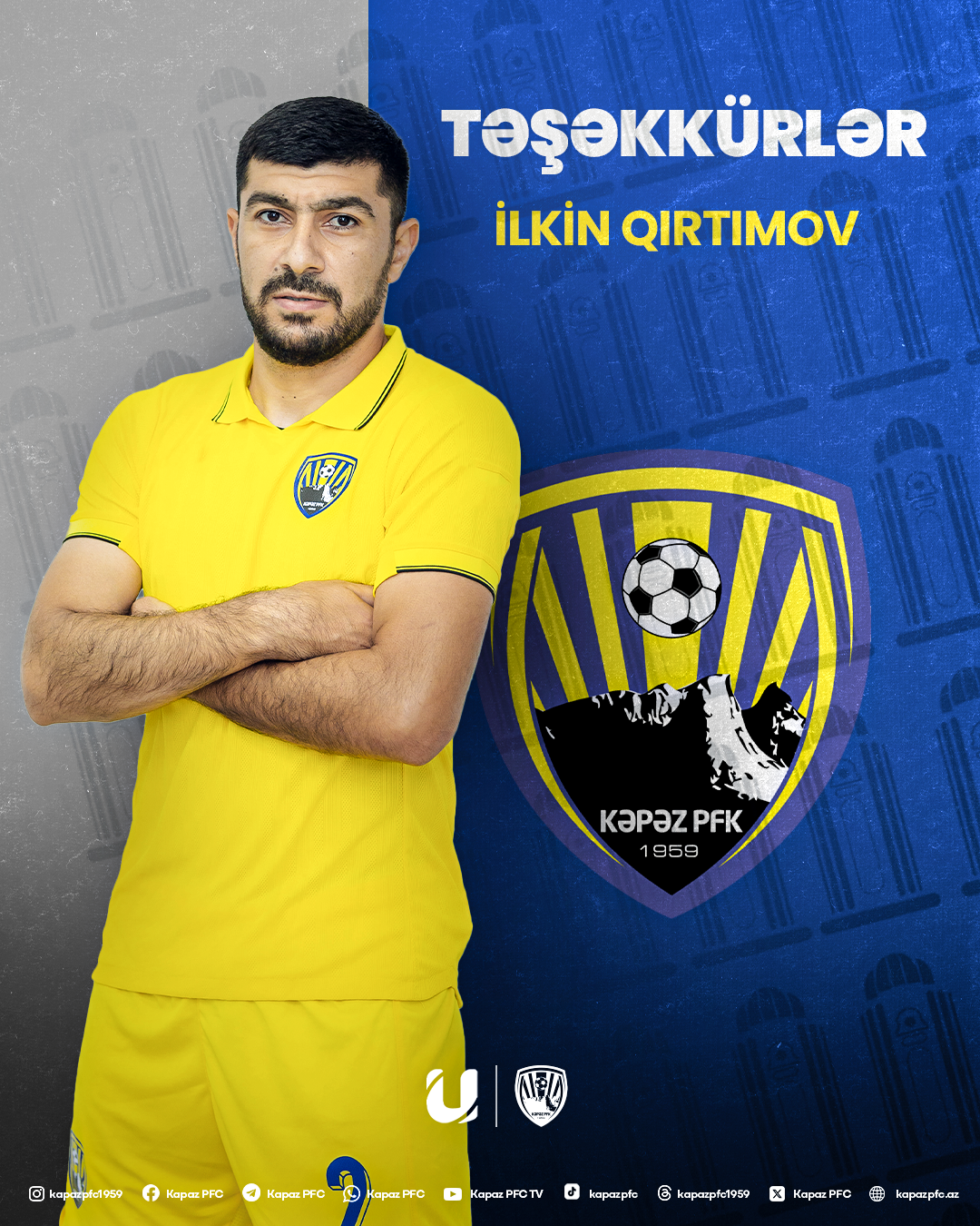 "Kəpəz" futbolçusu İlkin Qırtımovla yollarını ayırıb