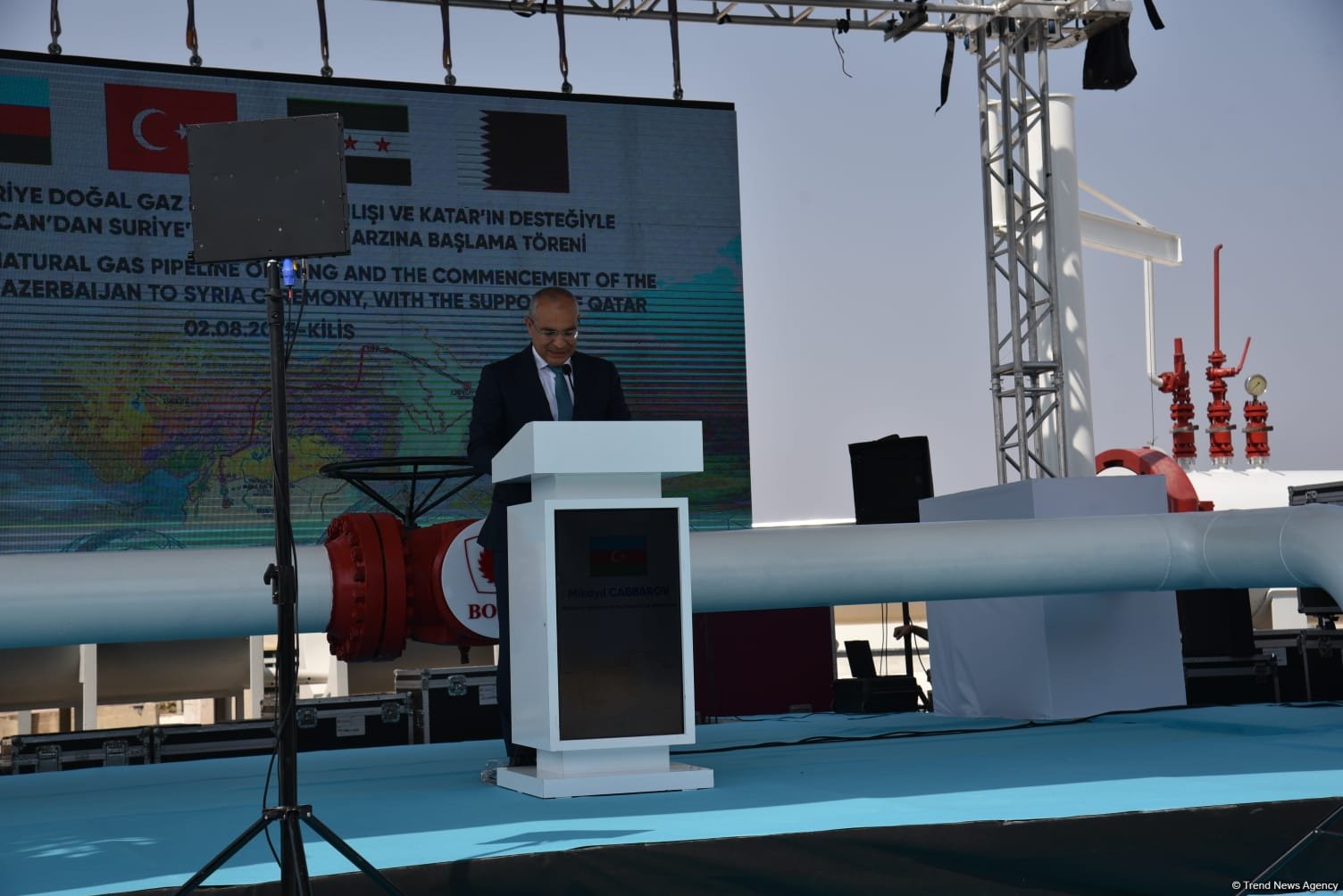 Azərbaycan qazının Suriyaya ixracına başlanıldı (FOTO) (YENİLƏNİB)