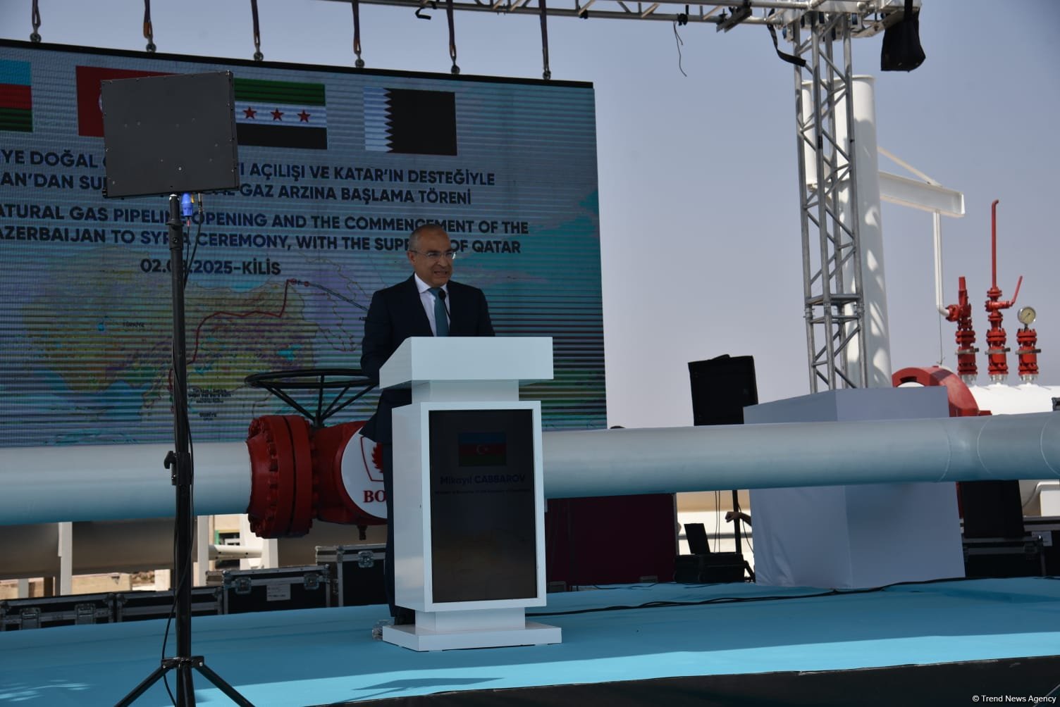 Azərbaycan qazının Suriyaya ixracına başlanıldı (FOTO) (YENİLƏNİB)