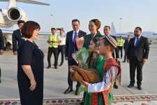 Sahibə Qafarova Türkmənistana işgüzar səfərə gəlib (FOTO)