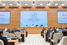 Sahibə Qafarova Türkmənistanda BMT Konfransı çərçivəsində keçirilən Parlamentlərarası Forumda iştirak edib (FOTO)