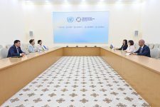 Sahibə Qafarova Türkmənistanda Özbəkistan Ali Məclisi Senatının sədri ilə görüşüb (FOTO)
