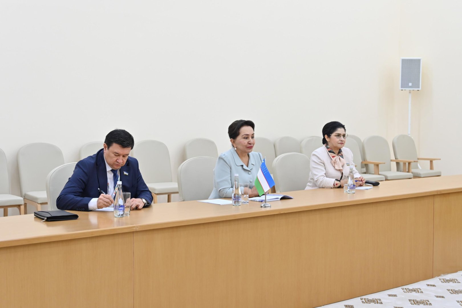 Sahibə Qafarova Türkmənistanda Özbəkistan Ali Məclisi Senatının sədri ilə görüşüb (FOTO)