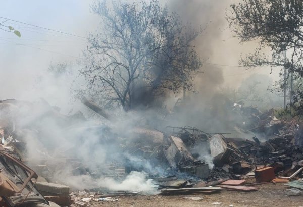 Xocalıda yanğına səbəb olan şəxs saxlanıldı (FOTO)