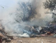 Xocalıda yanğına səbəb olan şəxs saxlanıldı (FOTO)