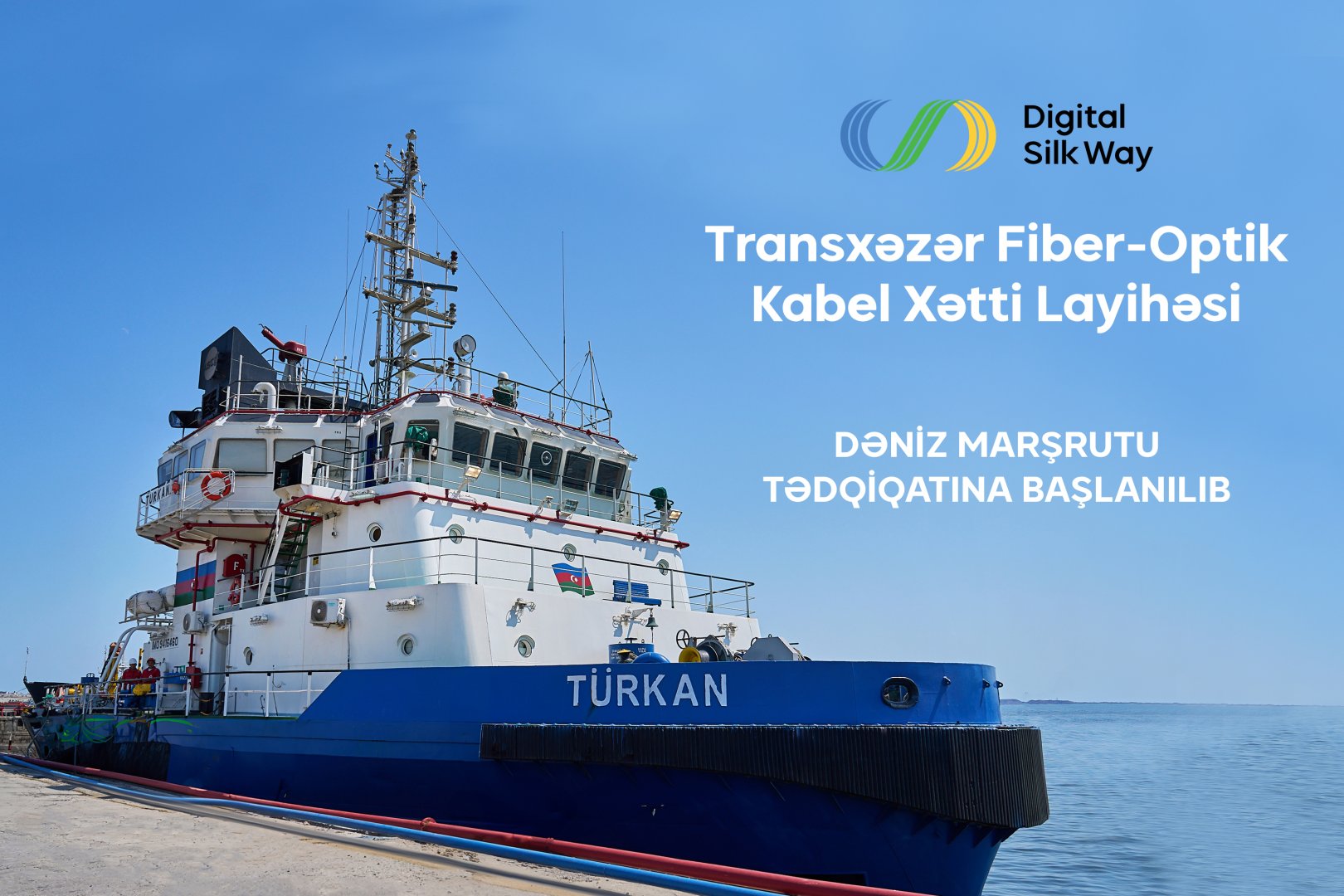 Trans-Xəzər Fiber-Optik Kabel Xətti üzrə dəniz marşrutu tədqiqatına başlanılıb (FOTO)