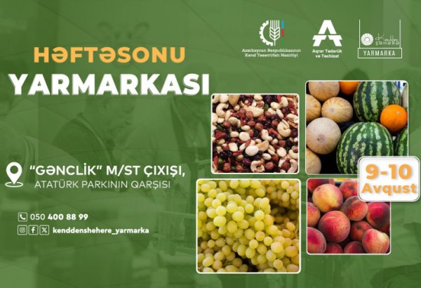 Bakıda növbəti “Kənddən Şəhərə” yarmarkası təşkil olunacaq