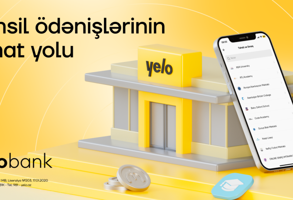 Yelo App ilə təhsil ödənişləri indi daha rahat!