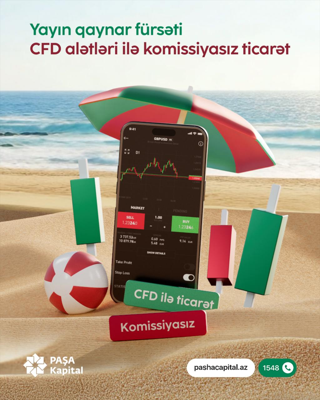 PAŞA Kapital-dan yayın qaynar fürsəti: CFD alətləri üzrə komissiyasız ticarət