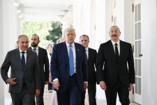 Prezident İlham Əliyev Ağ Evdə mətbuata bəyanatla çıxış edib (FOTO)