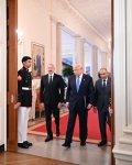 Prezident İlham Əliyev Ağ Evdə mətbuata bəyanatla çıxış edib (FOTO)