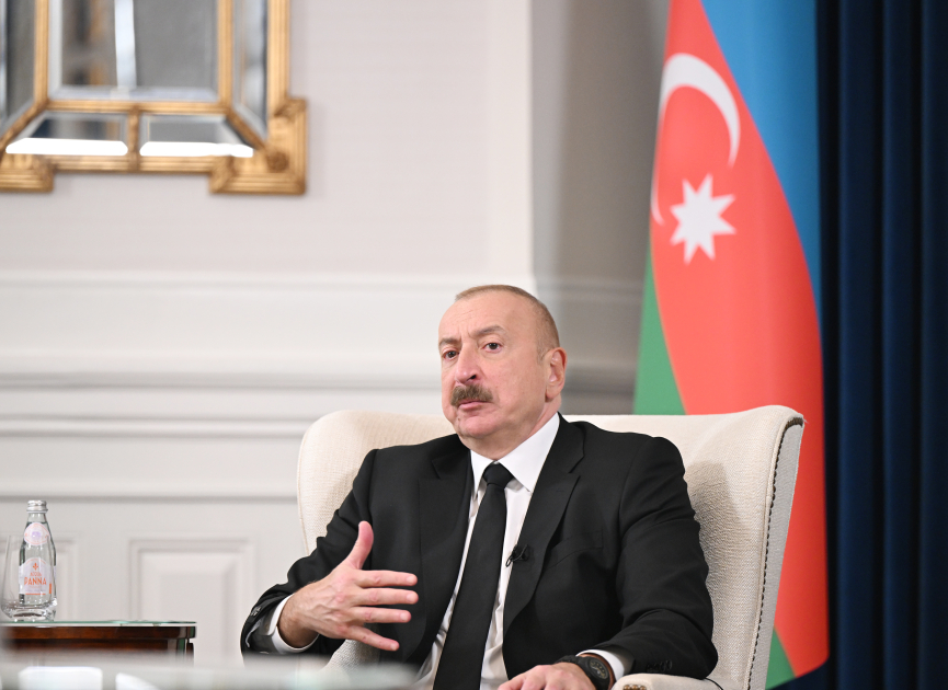 Prezident İlham Əliyev Vaşinqtonda Azərbaycanın media nümayəndələrinə müsahibə verib (FOTO/VİDEO)