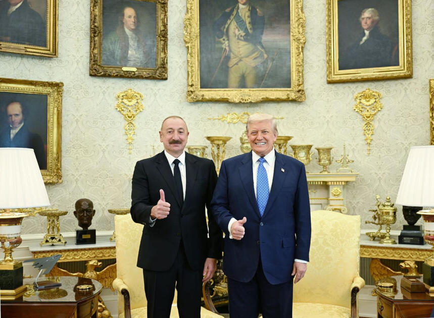 Birinci vitse-prezident Mehriban Əliyeva Prezident İlham Əliyevin Vaşinqtonda Donald Tramp və Nikol Paşinyanla görüşü ilə bağlı paylaşım edib (FOTO)