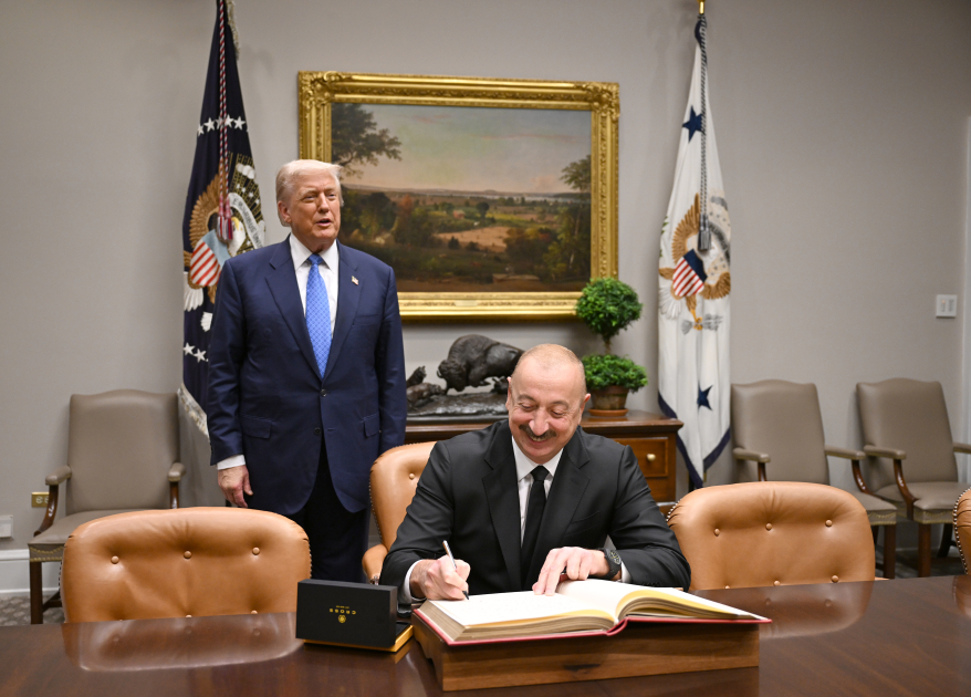 Prezident İlham Əliyev Ağ Evə gəlib (FOTO/VİDEO) (YENİLƏNİB)