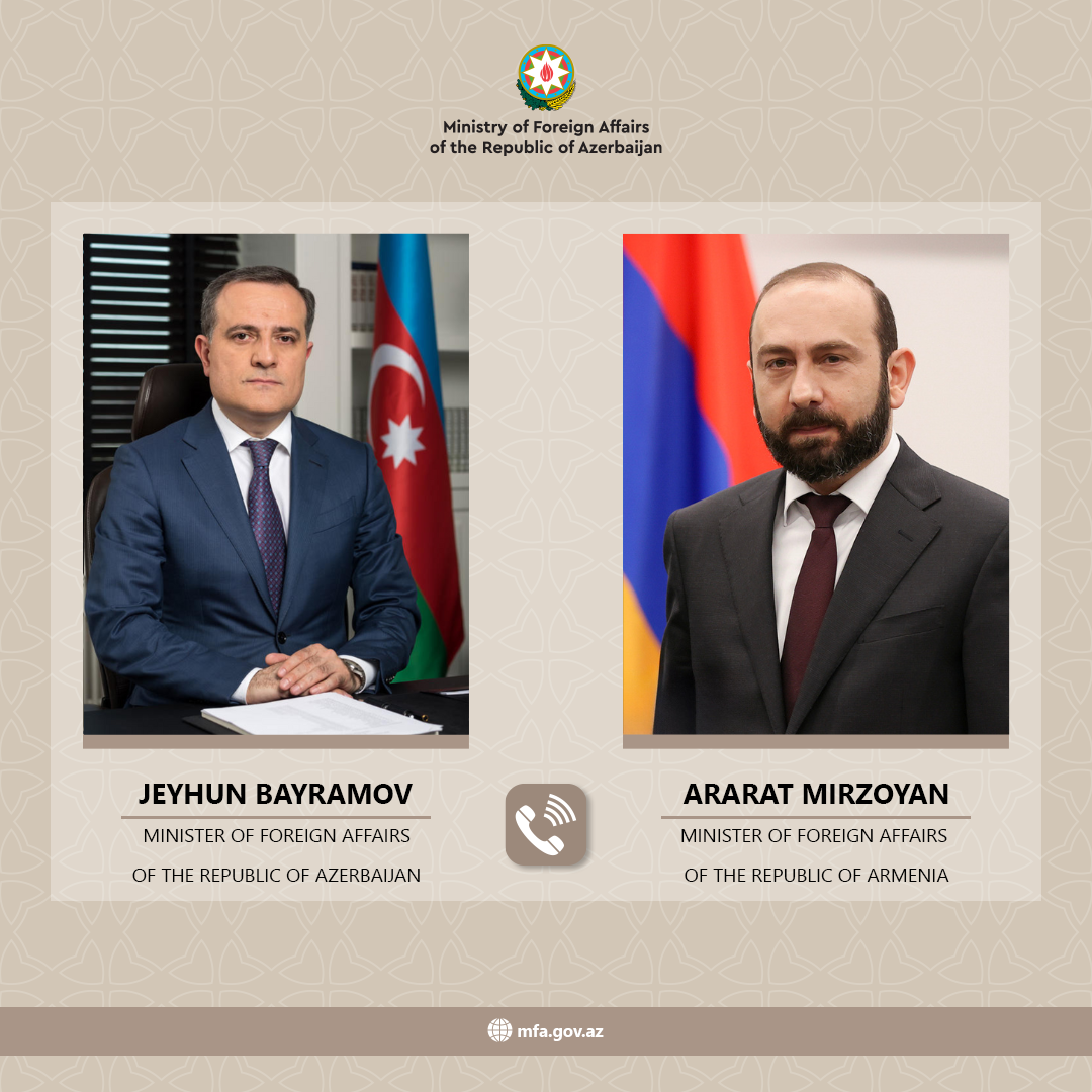 Ceyhun Bayramov Ararat Mirzoyanla Vaşinqtonda imzalanmış Birgə Bəyannamənin icrasını müzakirə edib