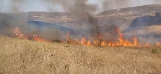 Ağdərədəki yanğının qarşısı alınıb (FOTO)