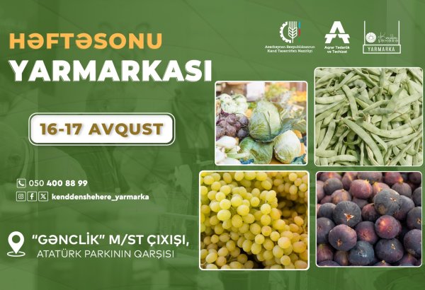 Bakıda növbəti “Kənddən Şəhərə” yarmarkası təşkil olunacaq