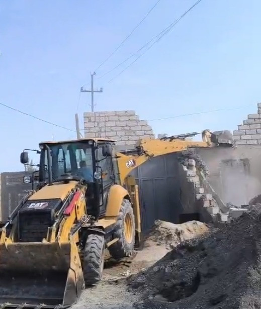 FHN tərəfindən daha bir qanunsuz tikili sökülüb (FOTO/VİDEO)