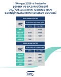 Rayonlararası marşrutlar üzrə qatarların qrafikinə dəyişiklik edilib (FOTO)