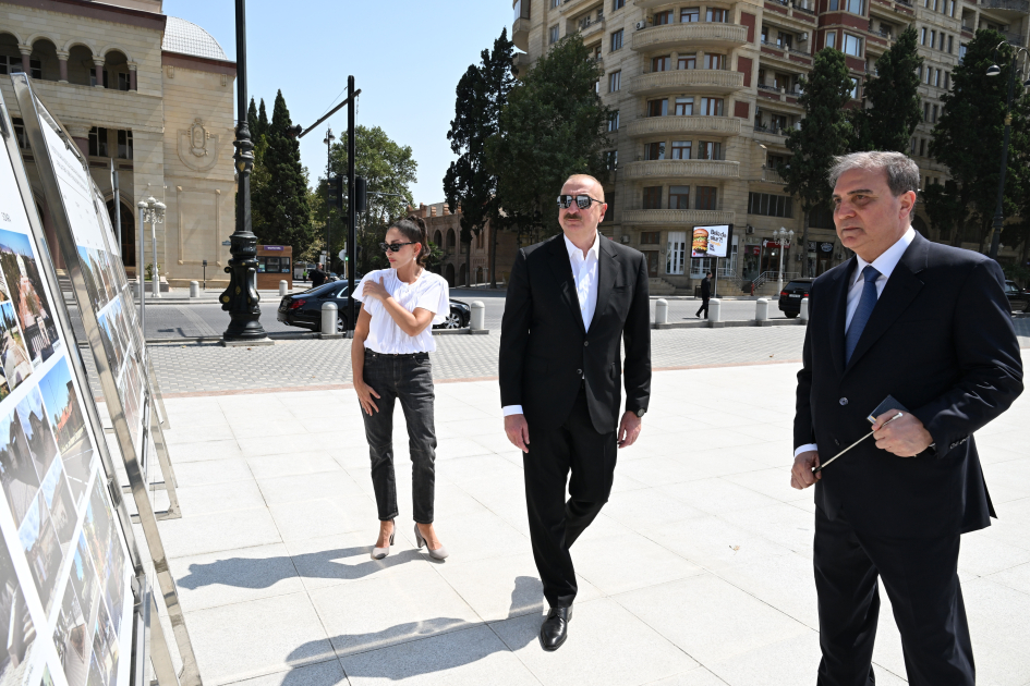 Prezident İlham Əliyev və Birinci xanım Mehriban Əliyeva Gəncə şəhərində olublar (YENİLƏNİB) (FOTO)