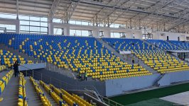 Media nümayəndələri Gəncə şəhər stadionunda aparılan tikinti işləri ilə tanış olublar (FOTO)