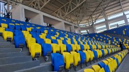 Media nümayəndələri Gəncə şəhər stadionunda aparılan tikinti işləri ilə tanış olublar (FOTO)