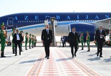 Azərbaycan Prezidenti İlham Əliyev Türkmənistana işgüzar səfərə gəlib (FOTO)
