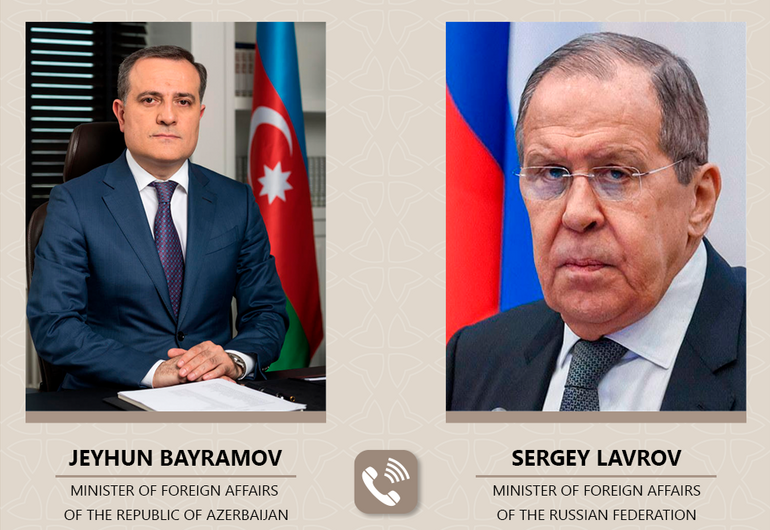 Ceyhun Bayramov və Sergey Lavrov regional və beynəlxalq təhlükəsizlik məsələlərini müzakirə edib