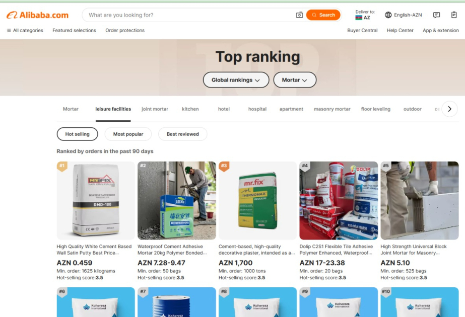 Azərbaycan məhsulları ilk dəfə “Alibaba”da ilk üçlükdə yer alıb