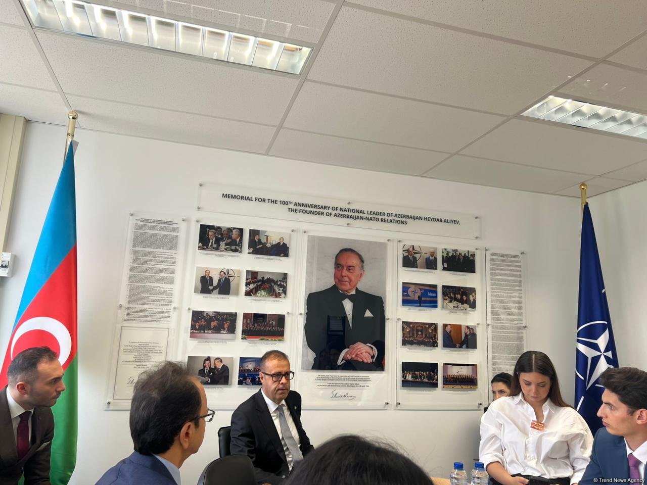 Bir qrup media nümayəndəsi Azərbaycanın NATO yanında Nümayəndəliyində olub (FOTO)