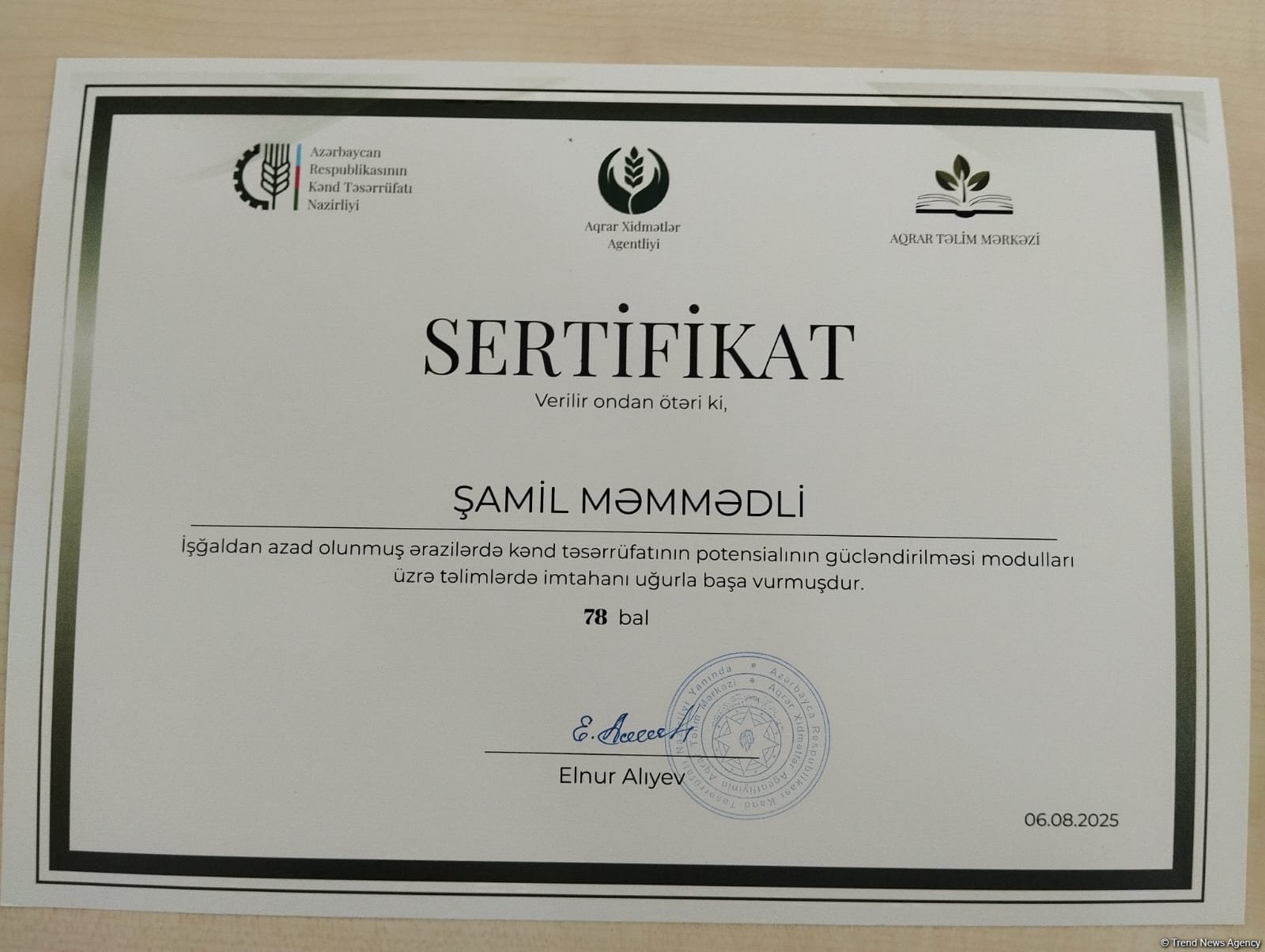 Xocalının Ballıca kənd sakinlərinə sertifikatlar verilib (FOTO)