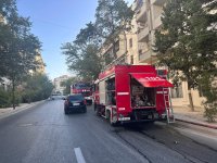 Bakıda yaşayış binasında partlayış olub, 1 nəfər xilas edilib (FOTO) (YENİLƏNİB)