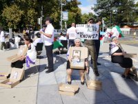 Azərbaycanlı itkinlərin ailə üzvləri ilk dəfə xarici ölkədə aksiya keçirib (FOTO/VİDEO)